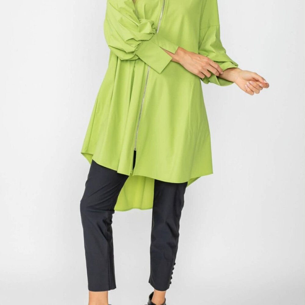 IC Collection Lime Bell Sleeve Zip Jacket | Style 5672J | NWOT | $275 Retail - Picture 3 of 10